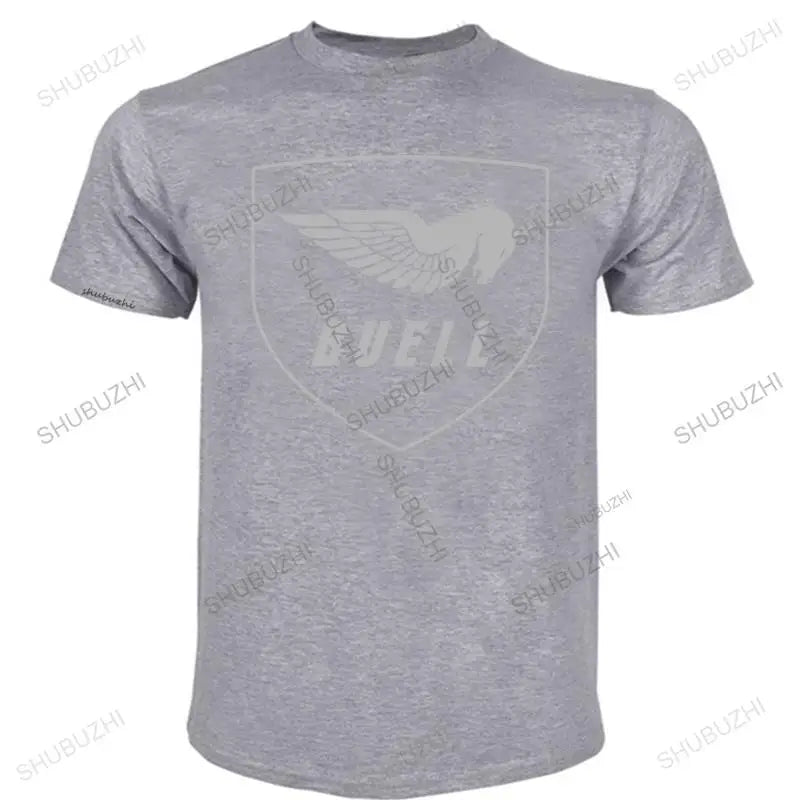 men's summer high quality t shirt Buell Motorcycle Company Logo Loose Size Tee Shirt unisex fashion crew neck t-shirt black
