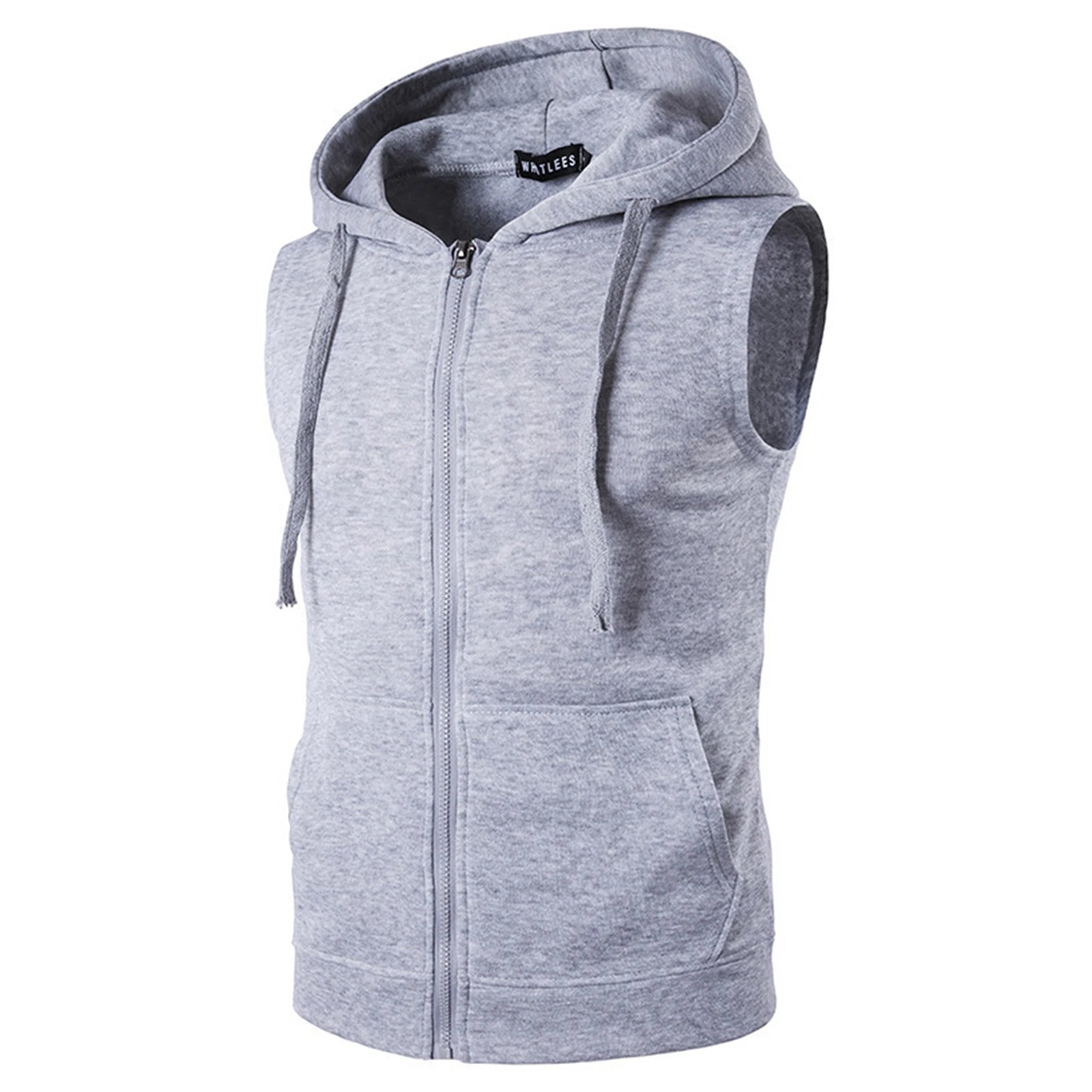 Men Casual Sport Tops Sleeveless Hooded Hoodie Sweatshirt Tank Top Sports Vest Workout Top for Athletics Running Jogging Cycling