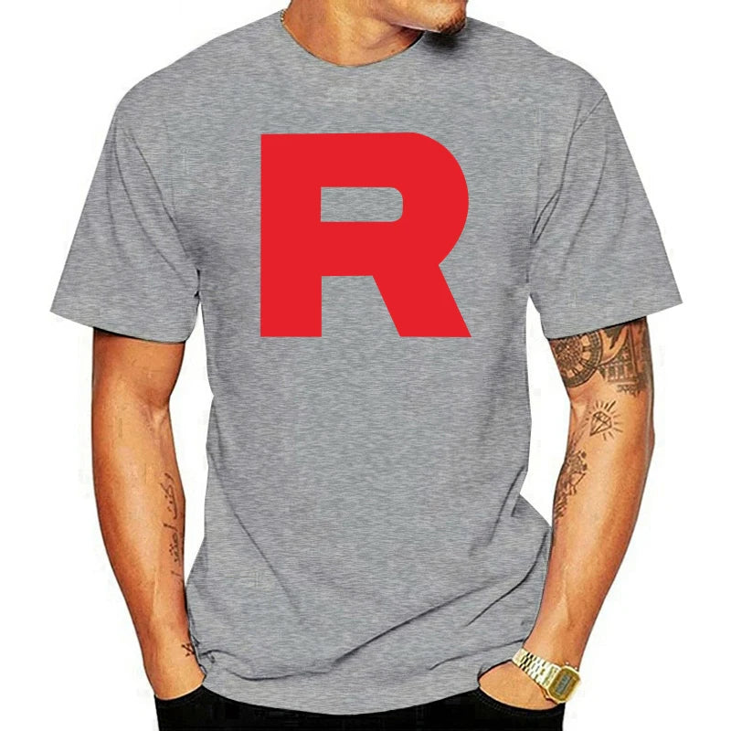 New Team Rocket Pokem3On Anime Cartoon Men's White T-shirt High Quality Printing Eu Size XS To 5Xl Tee Shirts
