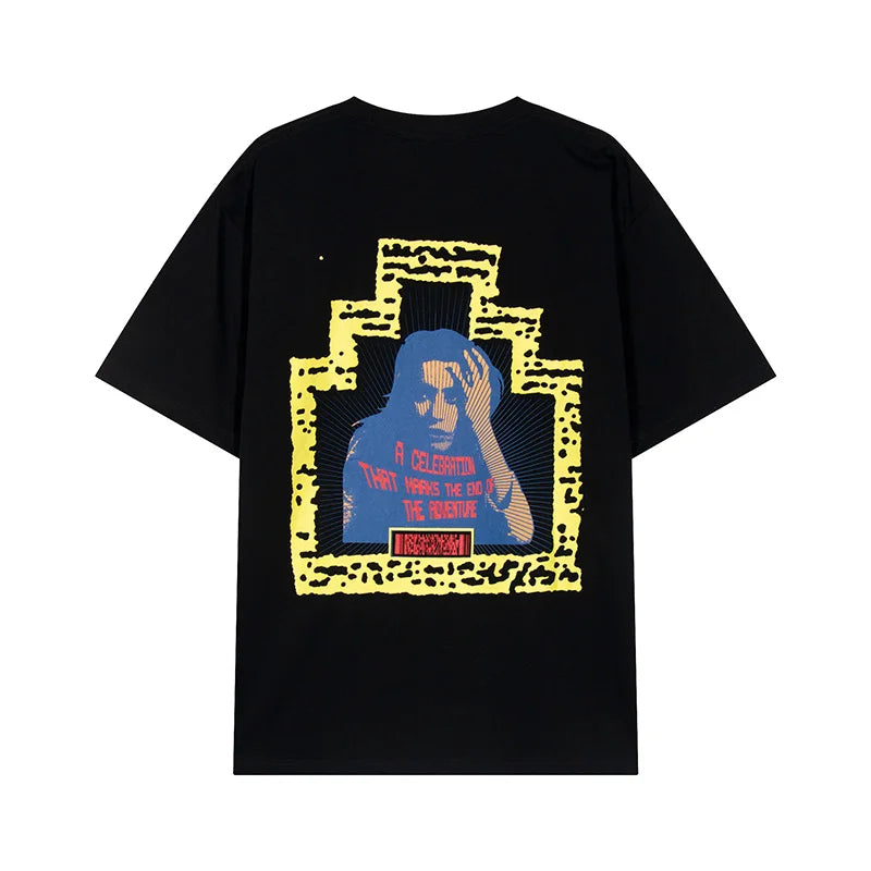 Vintage Batik Trapezoidal Logo Embroidery CAVEMPT T Shirt Men Women Oversized Short Sleeves Tee 100% Cotton CAV EMPT C.E T-Shirt
