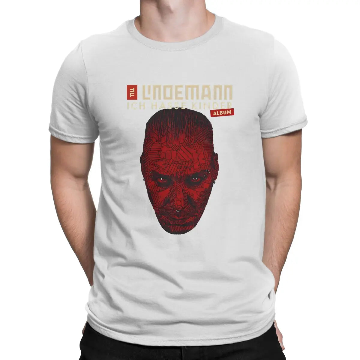 Men T-Shirts Angry style Funny 100% Cotton Tees Short Sleeve Lindemann T Shirts Round Collar Tops Gift Idea