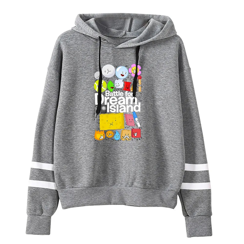 Jacknjellify BFDI Battle For Dream Island Merch Pullover Hoodie Merch Fashion Hoodie Fashion Sweatshirt Pullover Tracksuit