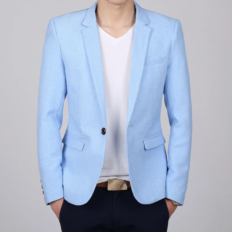 High-quality Casual Suit Men's Jacket Single-piece Korean Style Trendy Plaid Small Suit Young Men's Slim Single-breasted Blazer