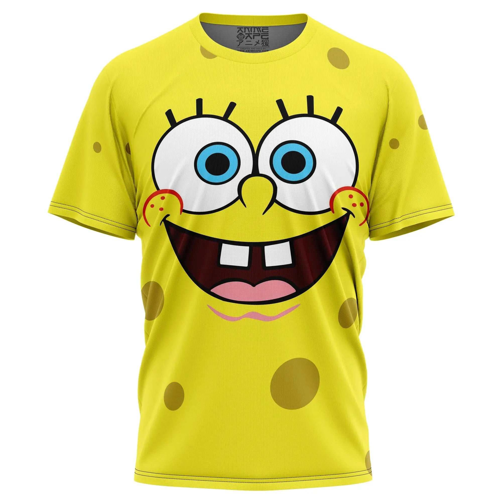 2024 Summer Men's 3D Printing SpongeBob SquarePants T-Shirt Children's Street Leisure Sports Large Breathable Top