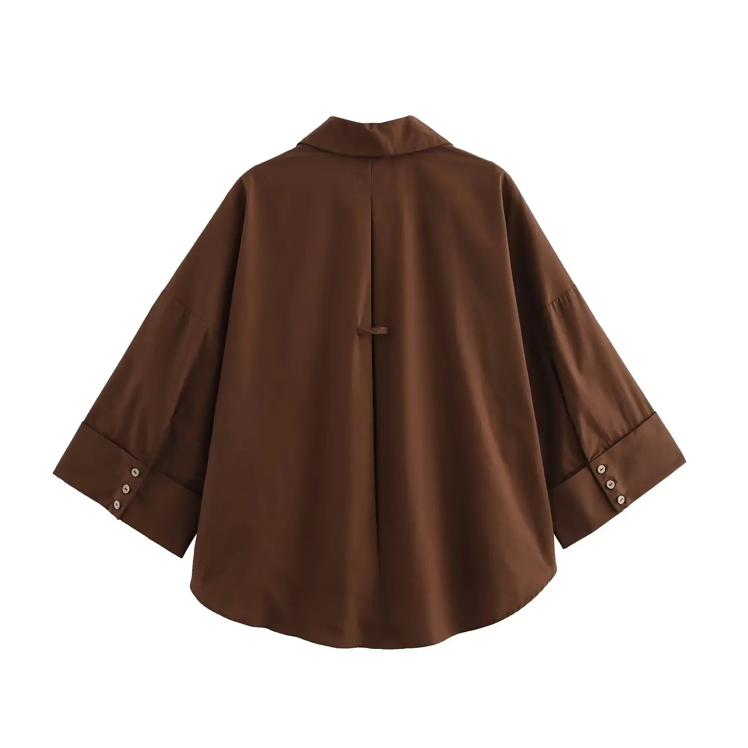 UNIZERA Women's Shirt Simple Wide Sleeve Comfortable Long Sleeve Collar Solid Color Temperament Spring New Style Shirt