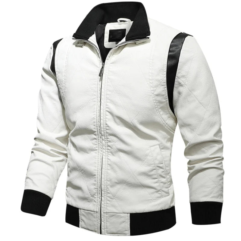 New Jacket StreetWear Men Fashion Scorpion Embroidery Motorcycle Bliker Locomotive PU Leather Jackets Windbreaker Mens Clothing