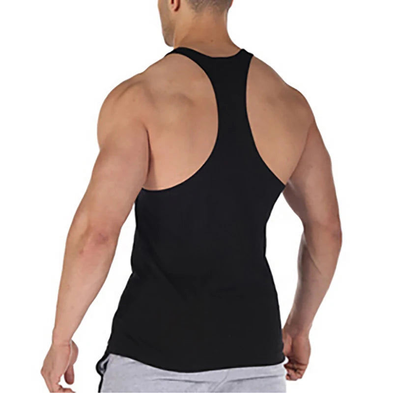 ANIMAL Letter Printed Gym Clothing Mens Bodybuilding Fitness Tank Top Cotton Raceback Stringer Singlets Workout Sleeveless Shirt