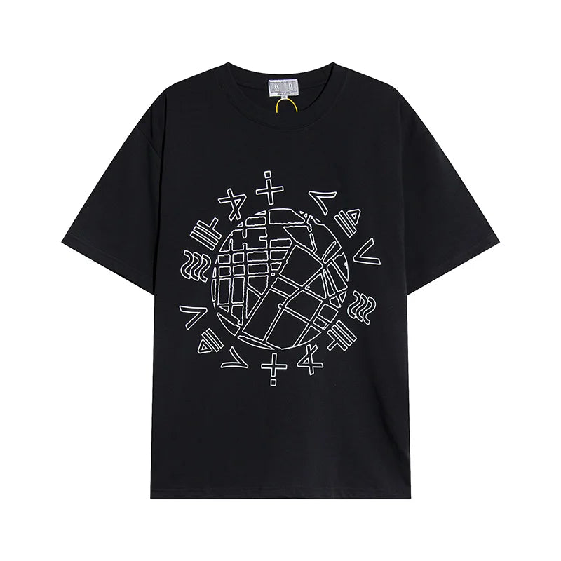 Vintage Batik Trapezoidal Logo Embroidery CAVEMPT T Shirt Men Women Oversized Short Sleeves Tee 100% Cotton CAV EMPT C.E T-Shirt