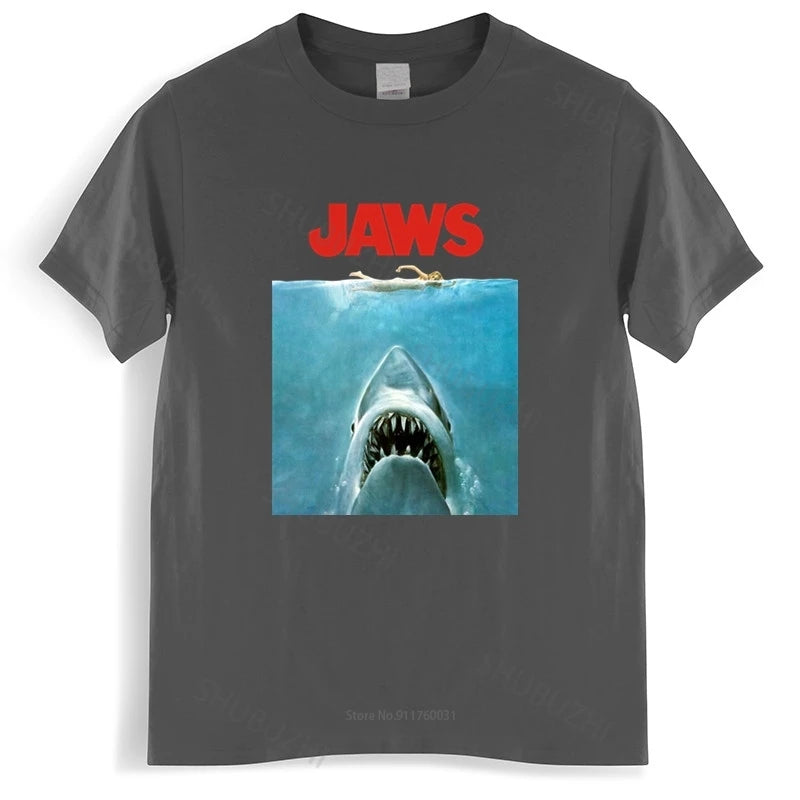 Homme t shirt summer men t-shirt Jaws Movie Vintage Poster Licensed Adult T Shirt brand top tees unisex teeshirt drop shipping