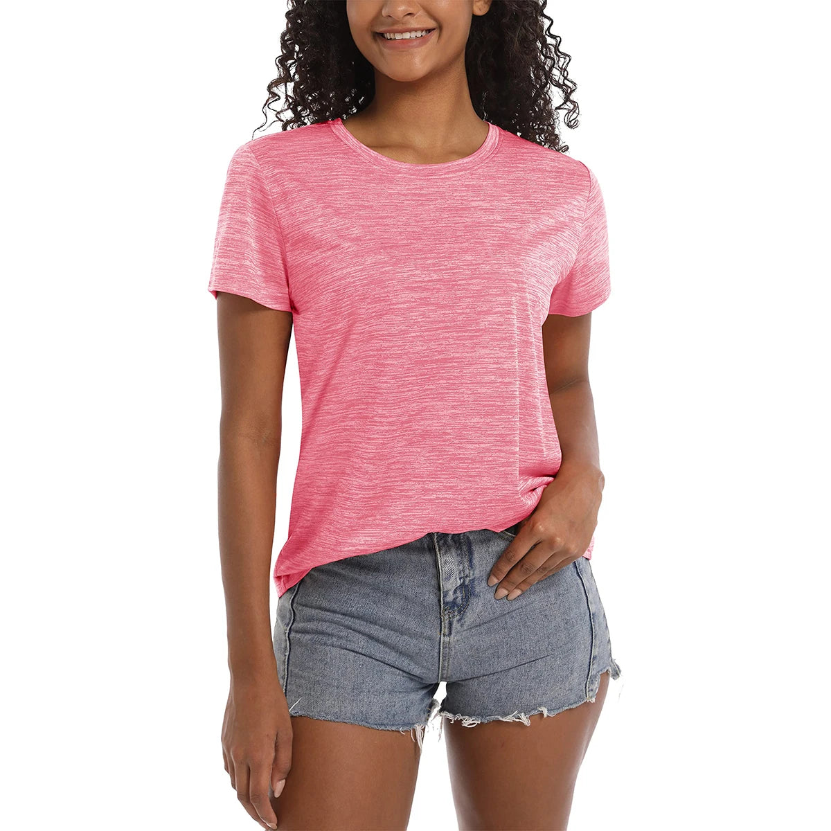 MAGCOMSEN Women's T-Shirts Casual Crewneck Short Sleeve Quick Dry Shirts Lightweight Performance Tees Hiking Gym Workout Tops