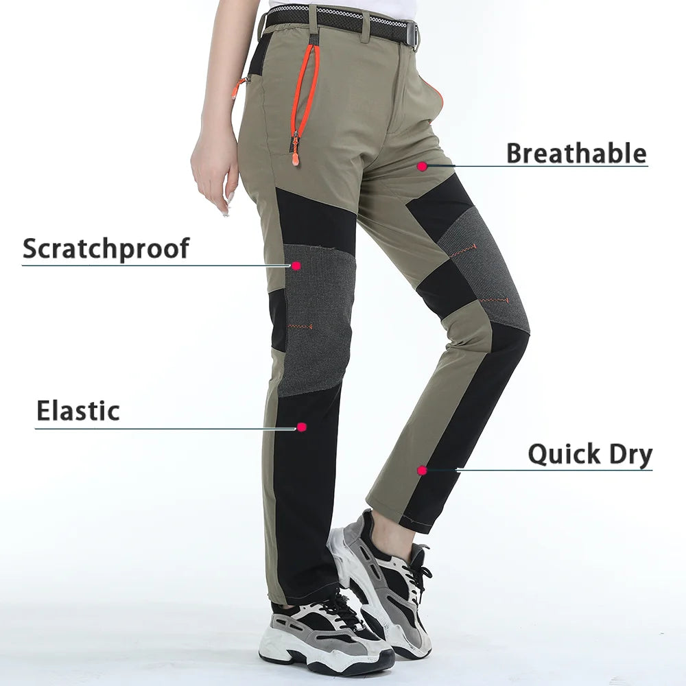 Women Hiking Pants Summer Quick Dry Outdoor Camping Climbing Trekking Pants Women Waterproof Mountain Trousers Ripstop