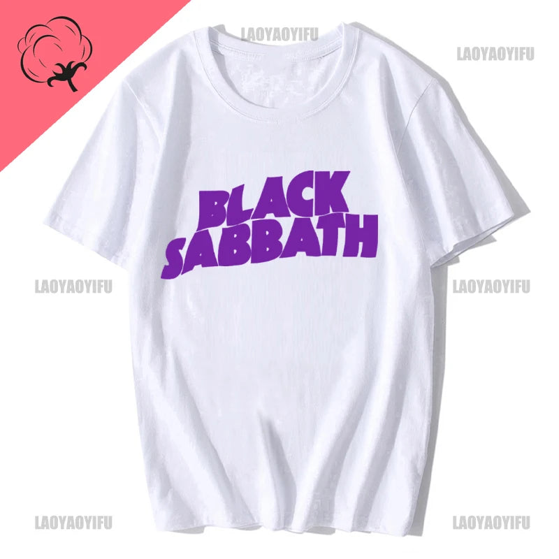 Men Women's Black Sabbath Rock Music T Shirts Cotton Tops Funny Short Sleeve O Neck Tee Shirt Gift Idea T-Shirt