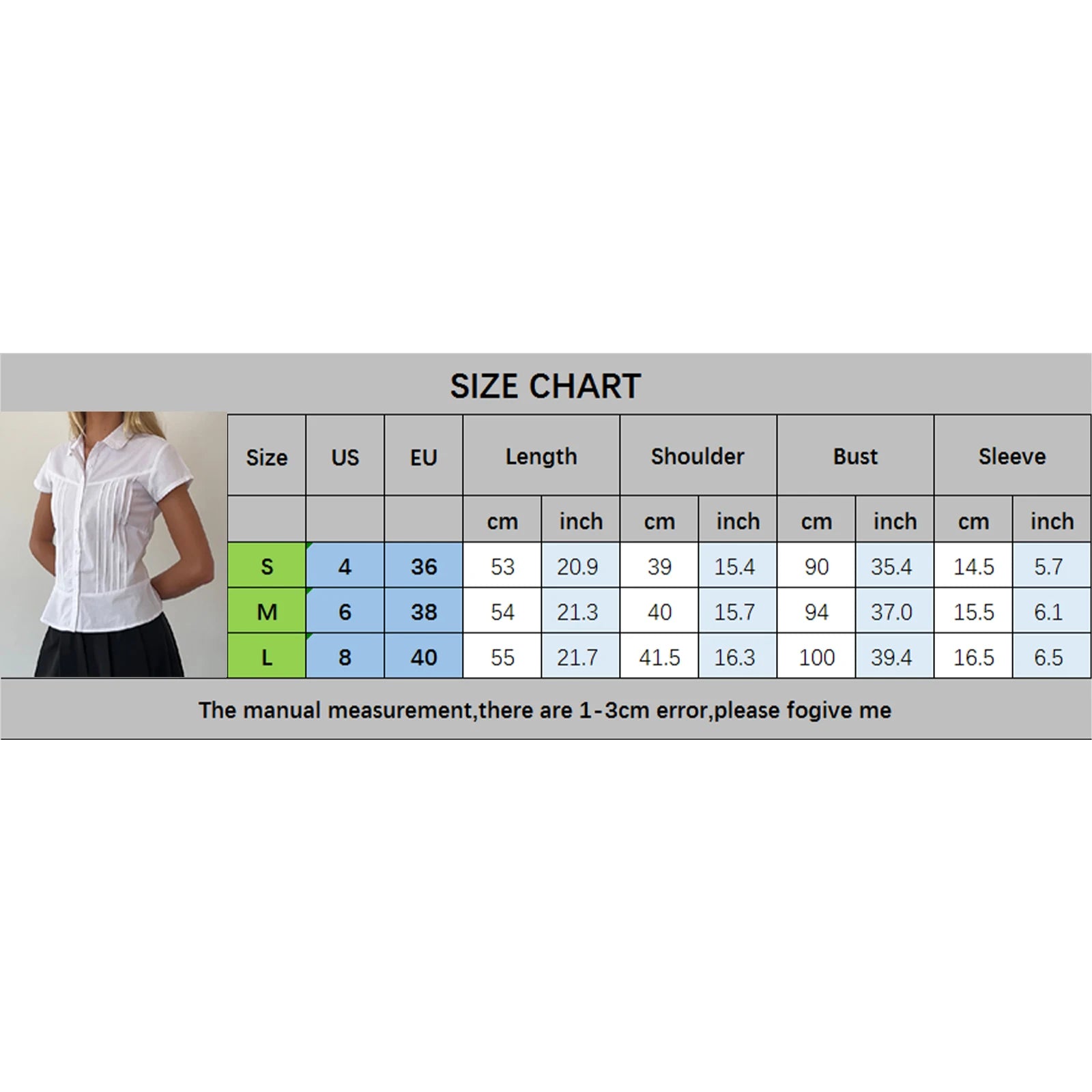 Women's Summer Slim Fit Shirt Solid Color Short Sleeve Lapel Button Down Pleated Tops Streetwear