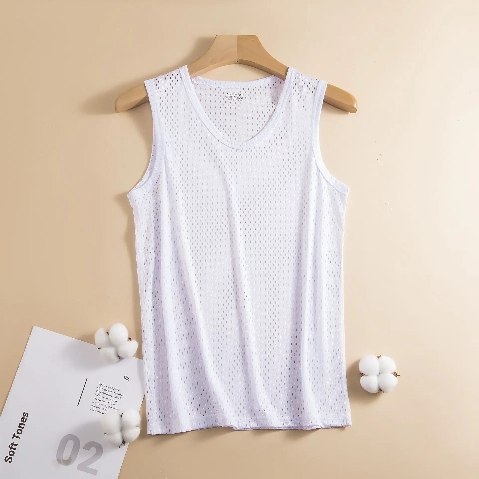 Mens Mesh Vest Ice Silk Quick-drying Bodybuilding Tank tops Fitness Muscle Sleeveless Narrow Men Vest Fitness Casual Sport Tops