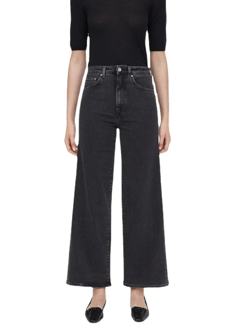 long Women Pants 2023 New Loose Twisted Nine Point Straight Jeans Women