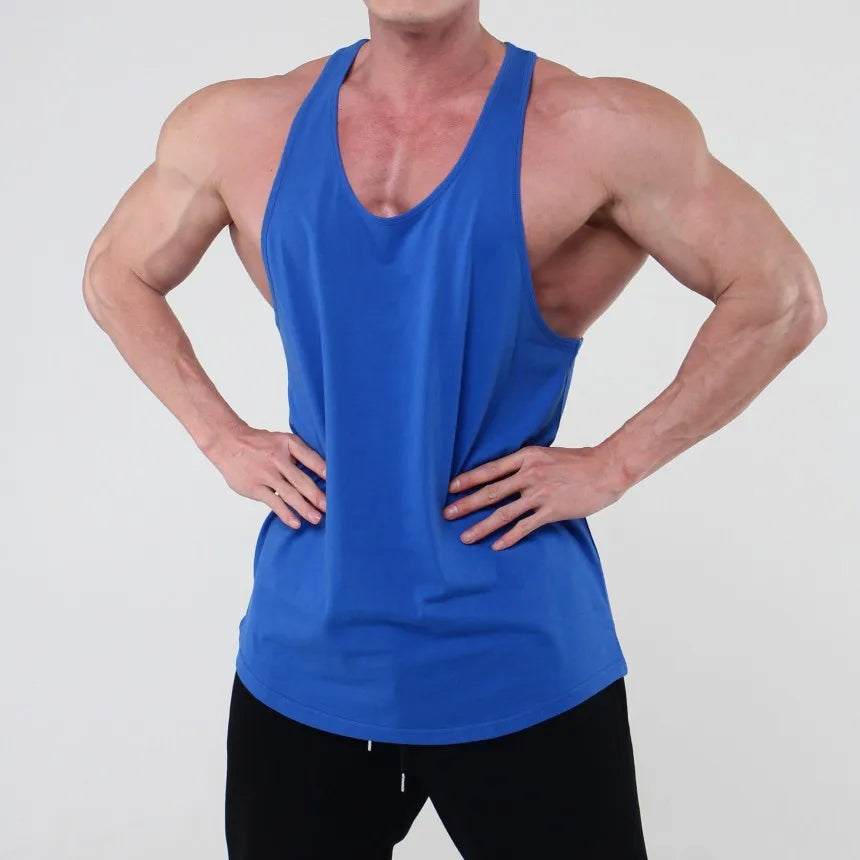 Sports Vest Men's Summer Solid Color All-Match Sleeveless I-Shaped Running Training Clothes Customized With Your Favorite LOGO