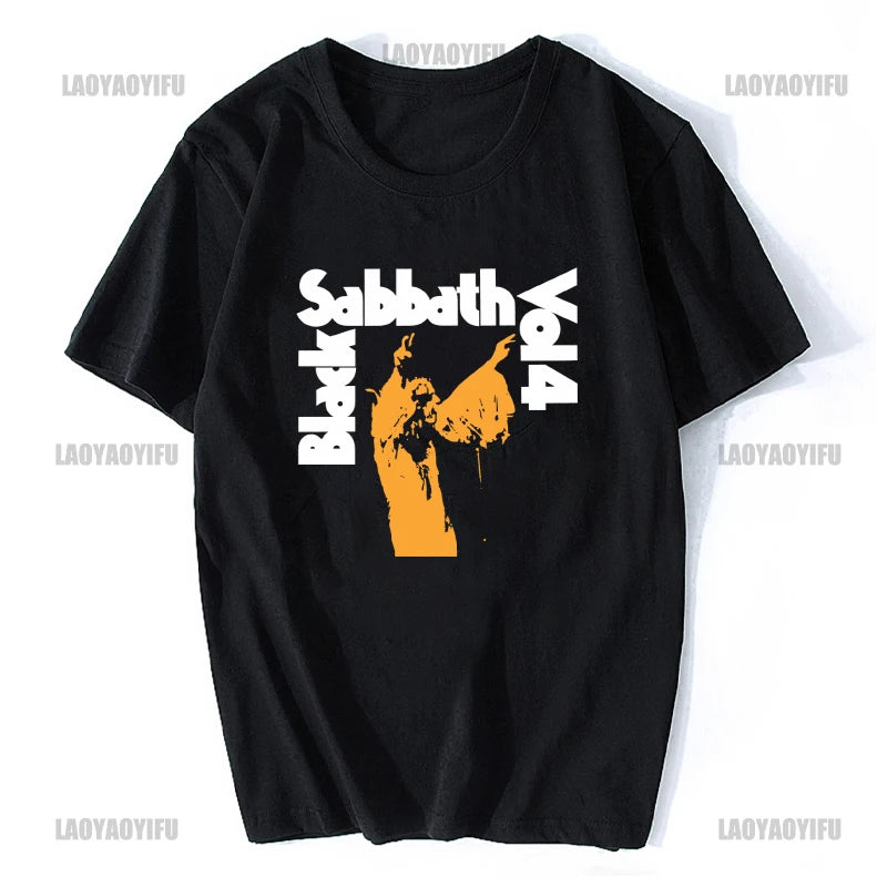 Men Women's Black Sabbath Rock Music T Shirts Cotton Tops Funny Short Sleeve O Neck Tee Shirt Gift Idea T-Shirt