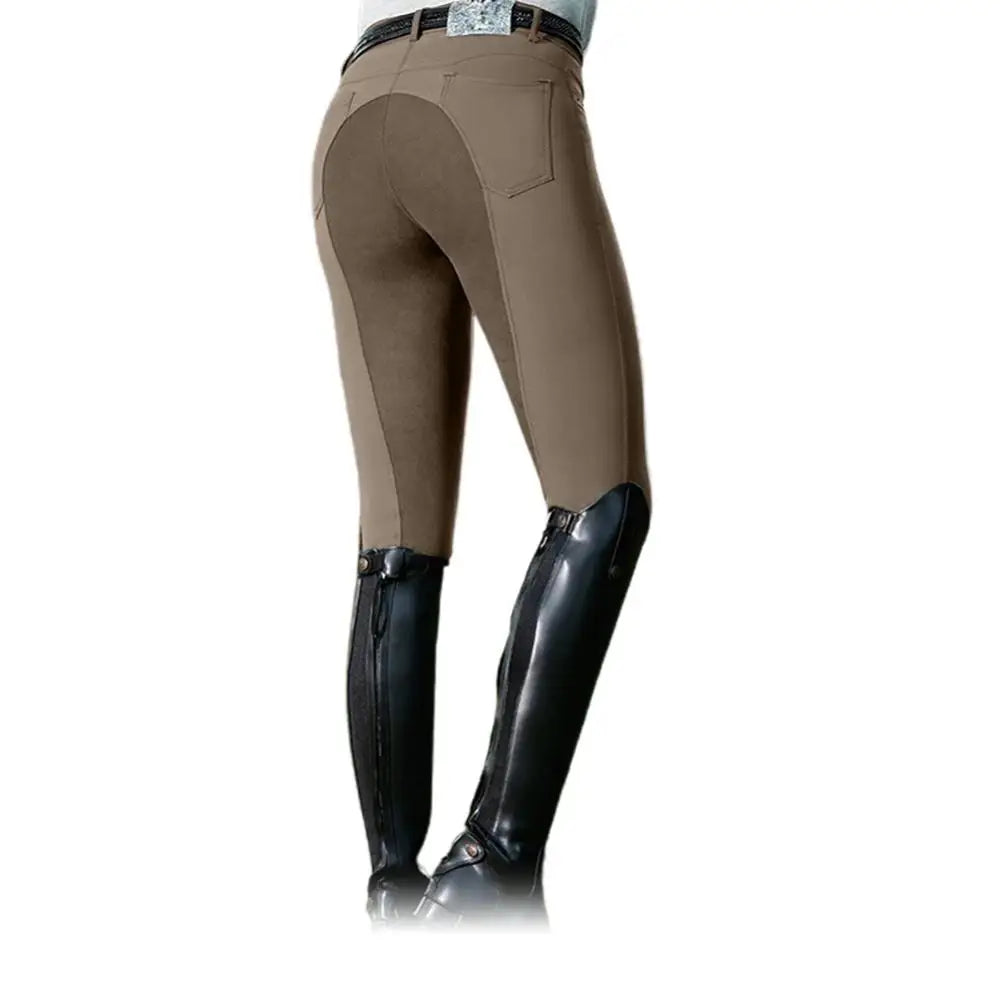Women Fashion High Waist Elastic Equestrian Pants Horse Racing Skinny Trousers