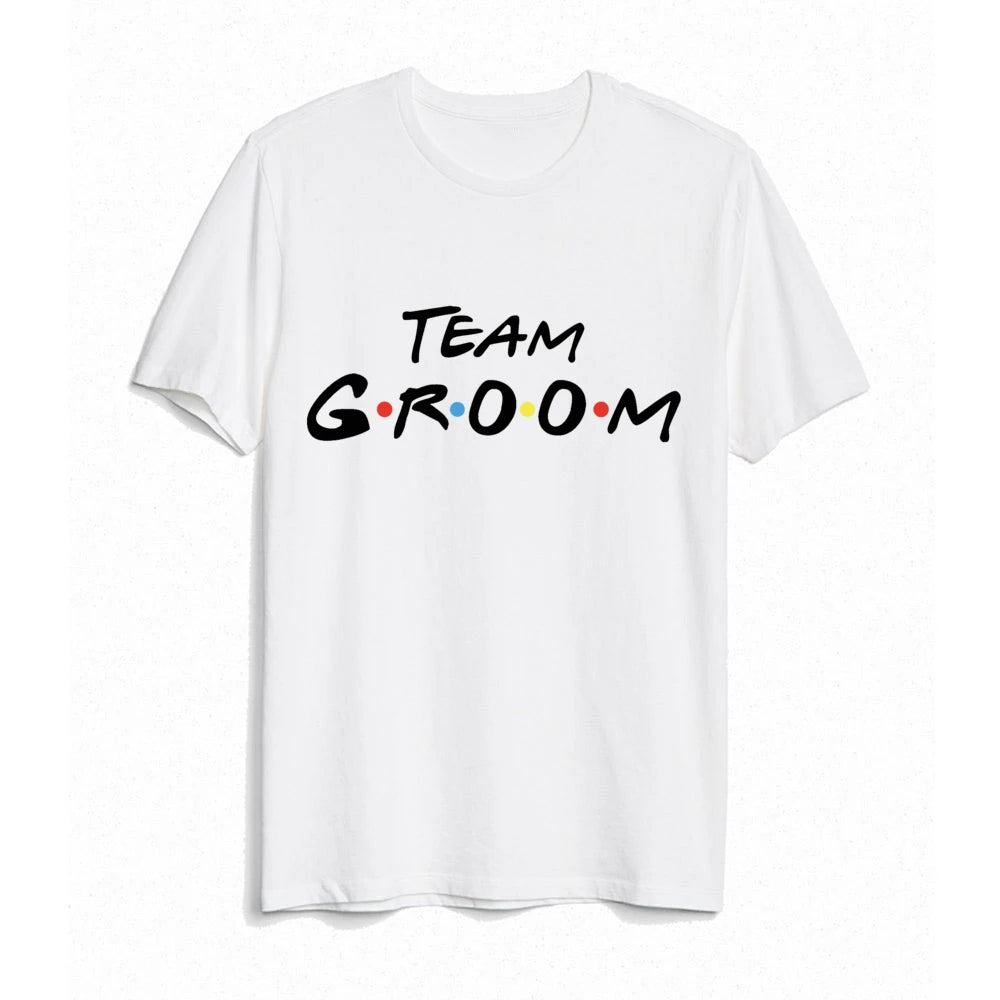 Team Groom Shirt Groom Bachelorette Party T-shirt Graphic Tee Husband Shirts Wedding Groomsman Clothes Male Tops Best Man Tshirt