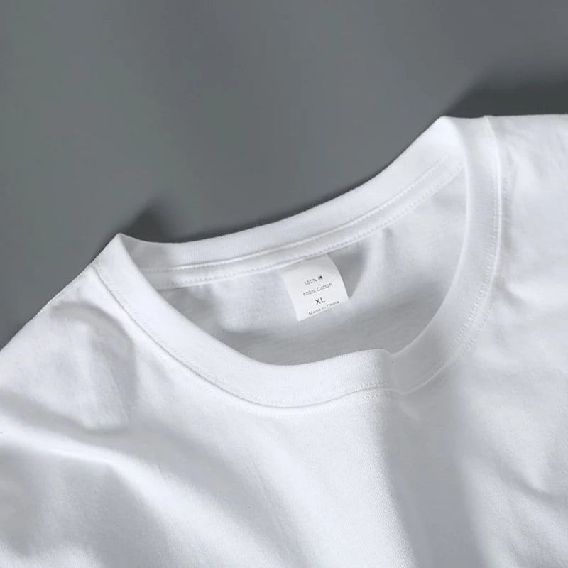 MRMT 2025 Brand New Man's 220g Pure Cotton T Shirt Men Man Solid Color Short Sleeved Combed Cotton Round Neck Thickening
