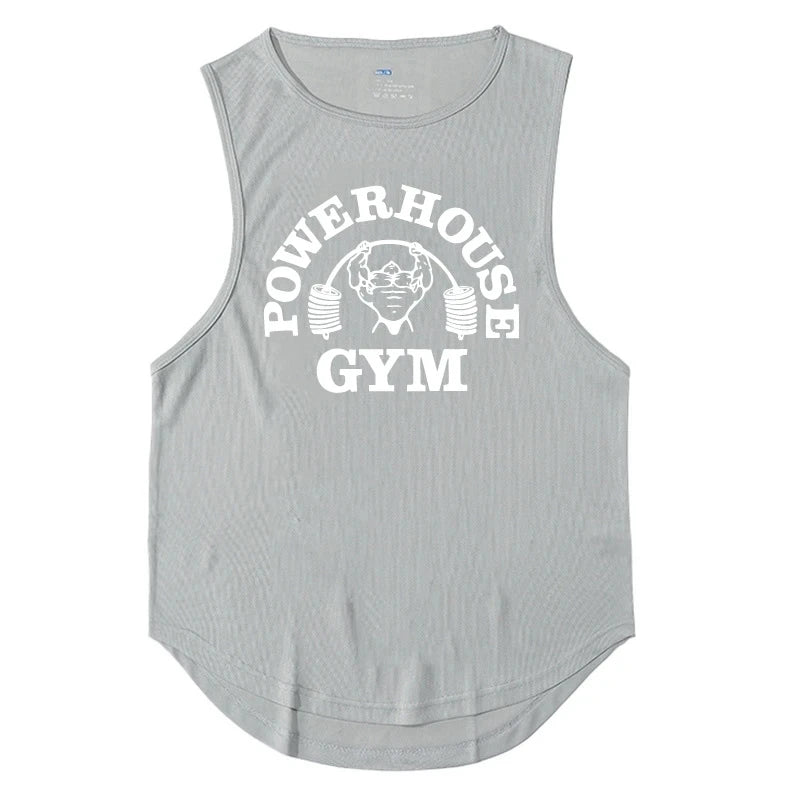 Men's Singlets Top for Fitness Gym T-shirts Suspenders Man Bodybuilding Shirt Vests Stringer Sleeveless Sweatshirt Clothing Vest