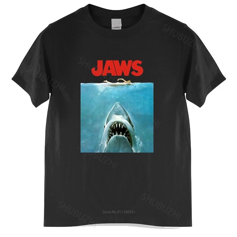 Homme t shirt summer men t-shirt Jaws Movie Vintage Poster Licensed Adult T Shirt brand top tees unisex teeshirt drop shipping