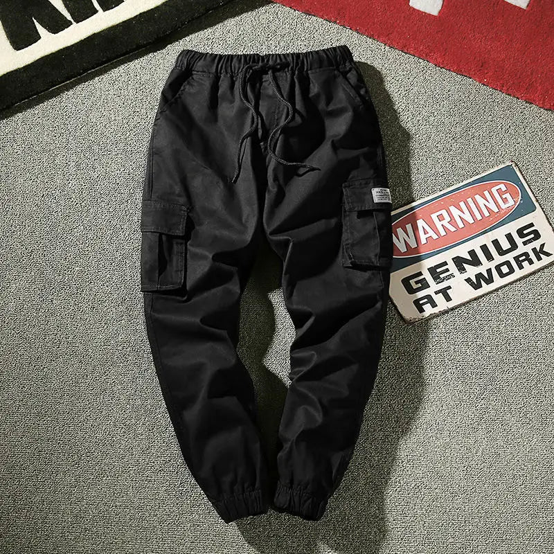 Camouflage Cargo Pants Men Cotton Streetwear Korean Hip Hop Joggers 7XL Loose Fit Casual Trousers Multi-Pockets Elastic Waist