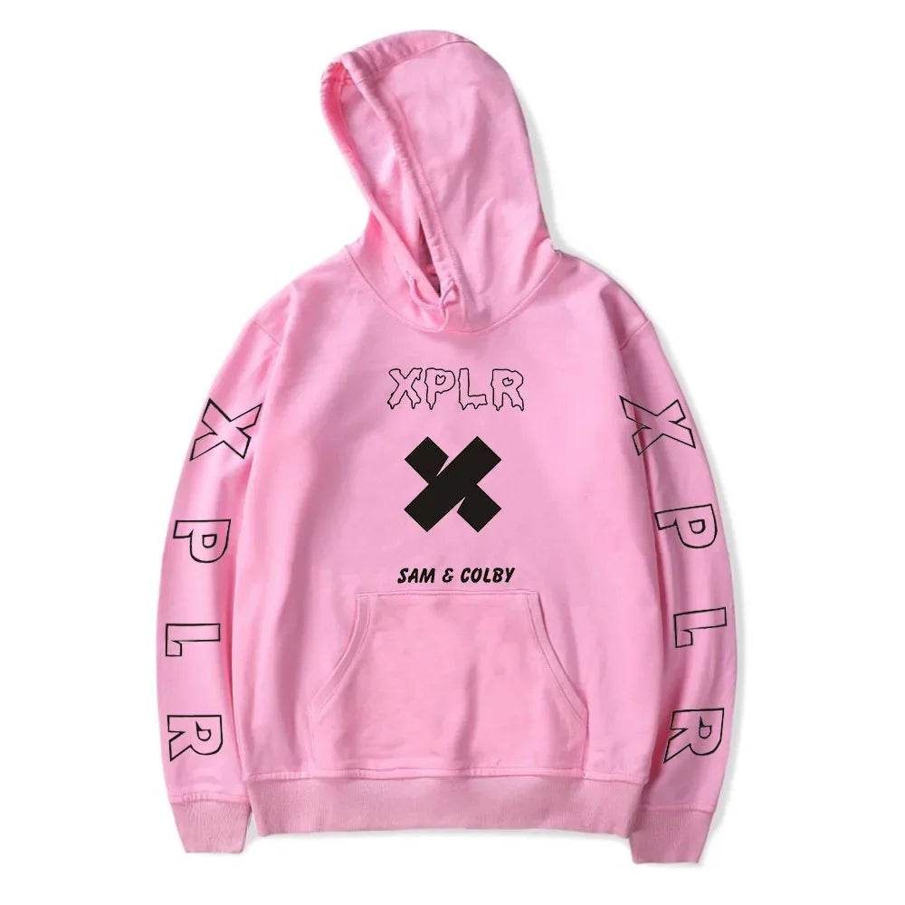 Winter Hoodies Sam And Colby Pullover XPLR Hoodie Printed Sam And Colby Hoodies Sweatshirts Men Hoodie Youtube Casual Sweatshirt