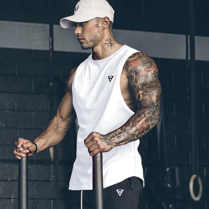 men tank tops sleeveless shirt mesh Material Breathable quick dry for men summer gym workout tee
