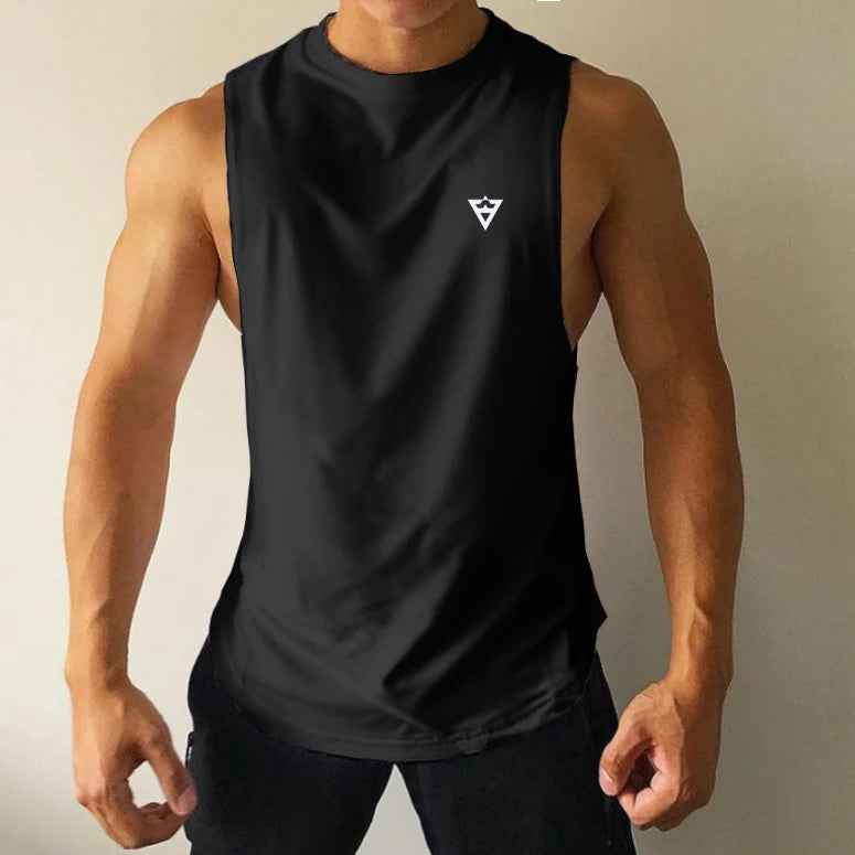 men tank tops sleeveless shirt mesh Material Breathable quick dry for men summer gym workout tee
