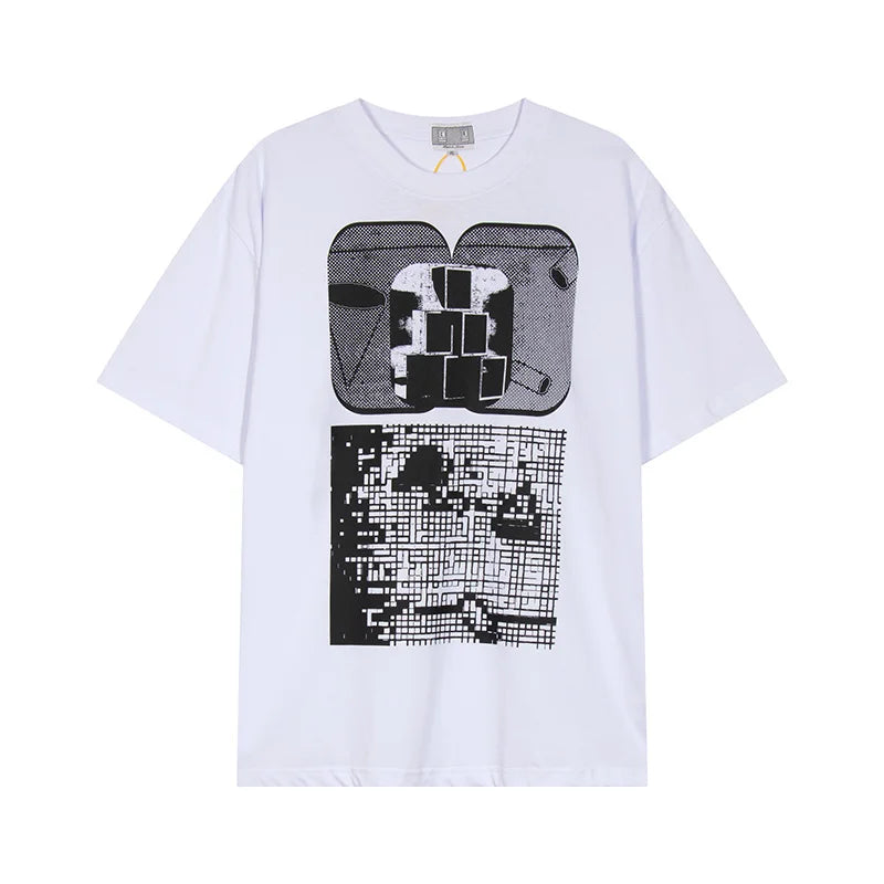 Vintage Batik Trapezoidal Logo Embroidery CAVEMPT T Shirt Men Women Oversized Short Sleeves Tee 100% Cotton CAV EMPT C.E T-Shirt