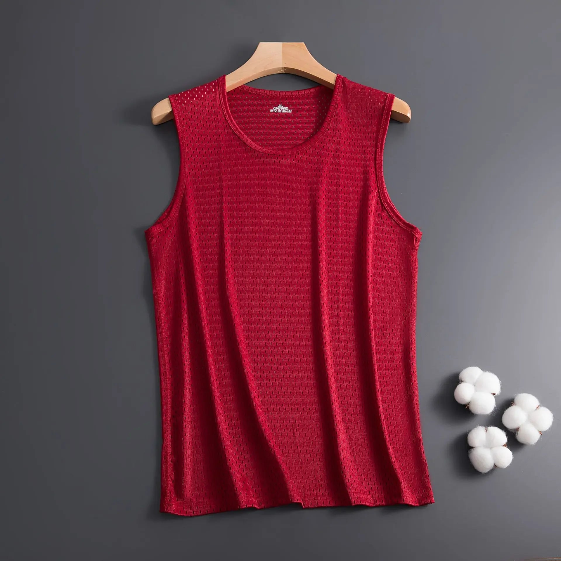 Mens Mesh Vest Ice Silk Quick-drying Bodybuilding Tank tops Fitness Muscle Sleeveless Narrow Men Vest Fitness Casual Sport Tops