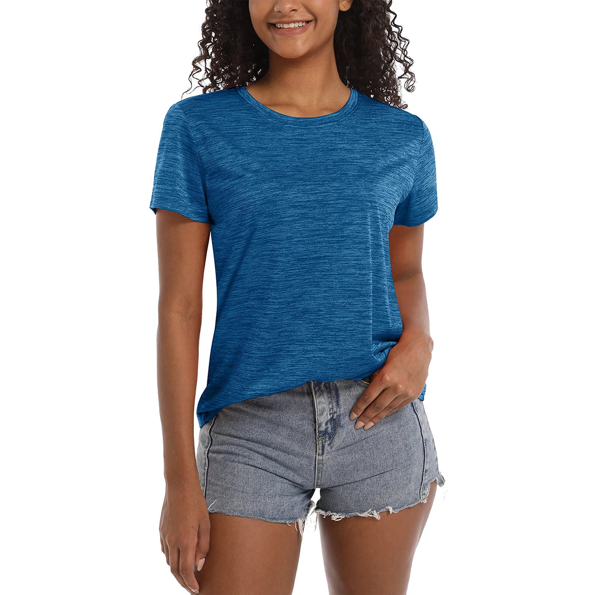 MAGCOMSEN Women's T-Shirts Casual Crewneck Short Sleeve Quick Dry Shirts Lightweight Performance Tees Hiking Gym Workout Tops