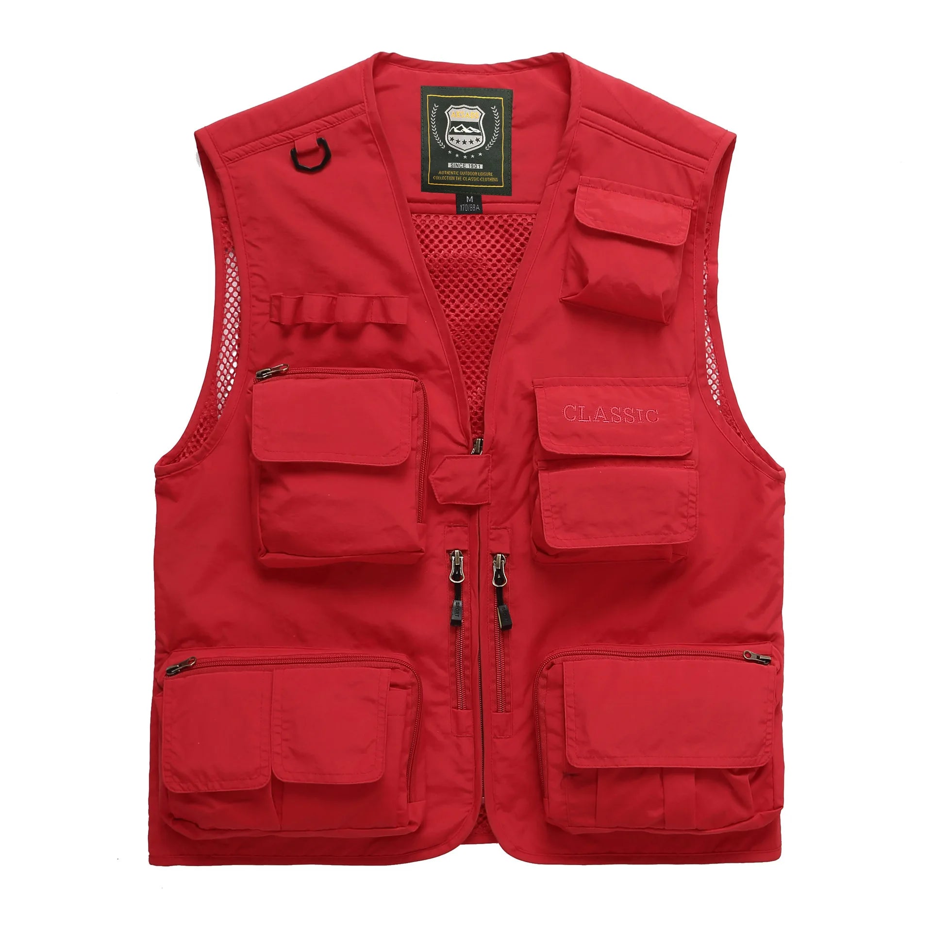 Waistcoat Vest Jacket Men Multi-Pocket Classic Summer Outdoor Work Safari Fishing Travel Photo Vest with Pockets Sleeveless Coat