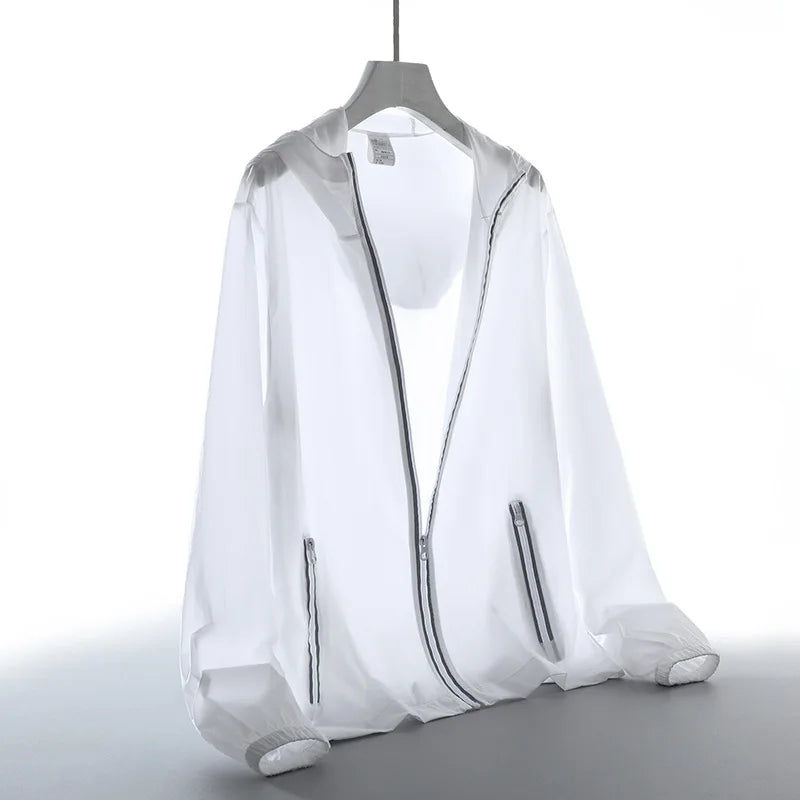 5XL 6XL 7XL 8XL Large Size Lightweight Hooded Jacket 2022 Summer Classic Style Breathable Men's Sun Protection Jacket