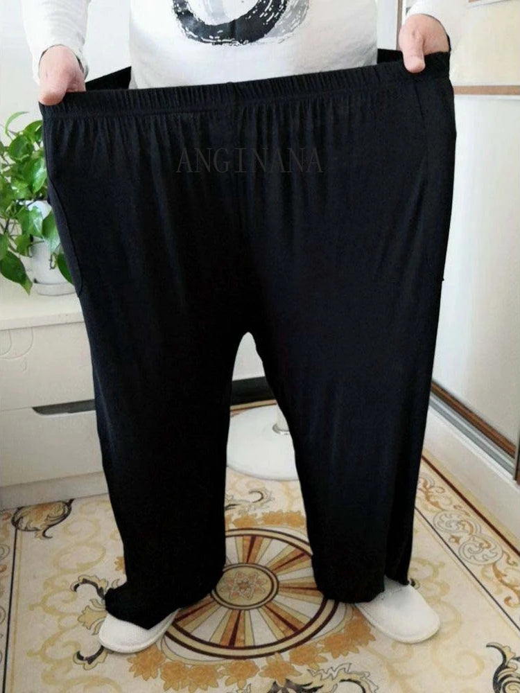Large men's pants 15xl 240kg plus size 10xl 11xl 12xl summer high waist loose black blue stretch big sweatpants 56 58 60 62