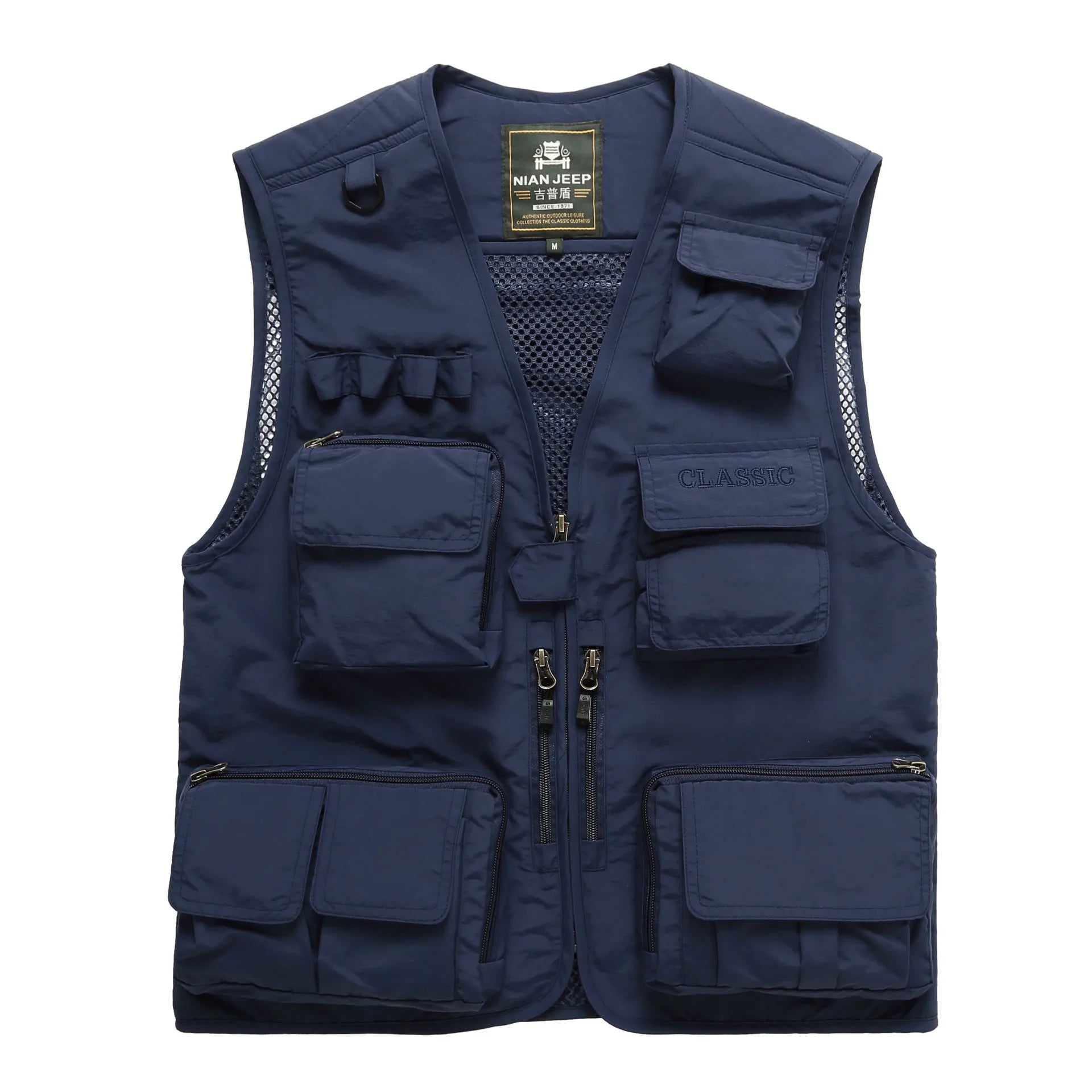 Waistcoat Vest Jacket Men Multi-Pocket Classic Summer Outdoor Work Safari Fishing Travel Photo Vest with Pockets Sleeveless Coat