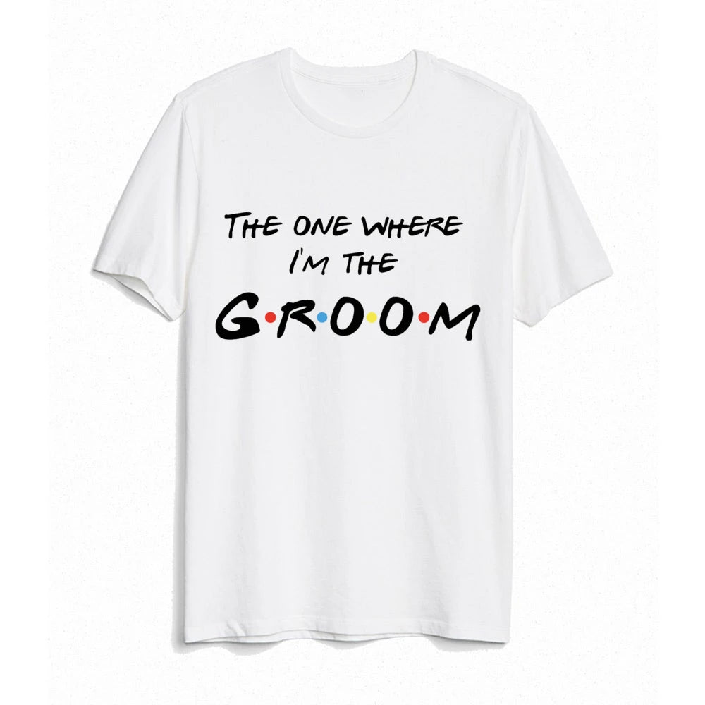 Team Groom Shirt Groom Bachelorette Party T-shirt Graphic Tee Husband Shirts Wedding Groomsman Clothes Male Tops Best Man Tshirt