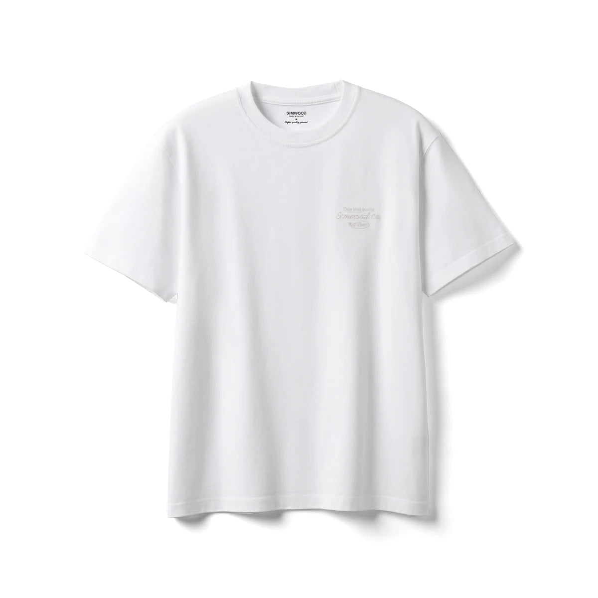SIMWOOD 2025 Spring Summer New Oversize 310gsm 100% Cotton T-shirts Men Quality Breathable Solid Color Comfortable Tops