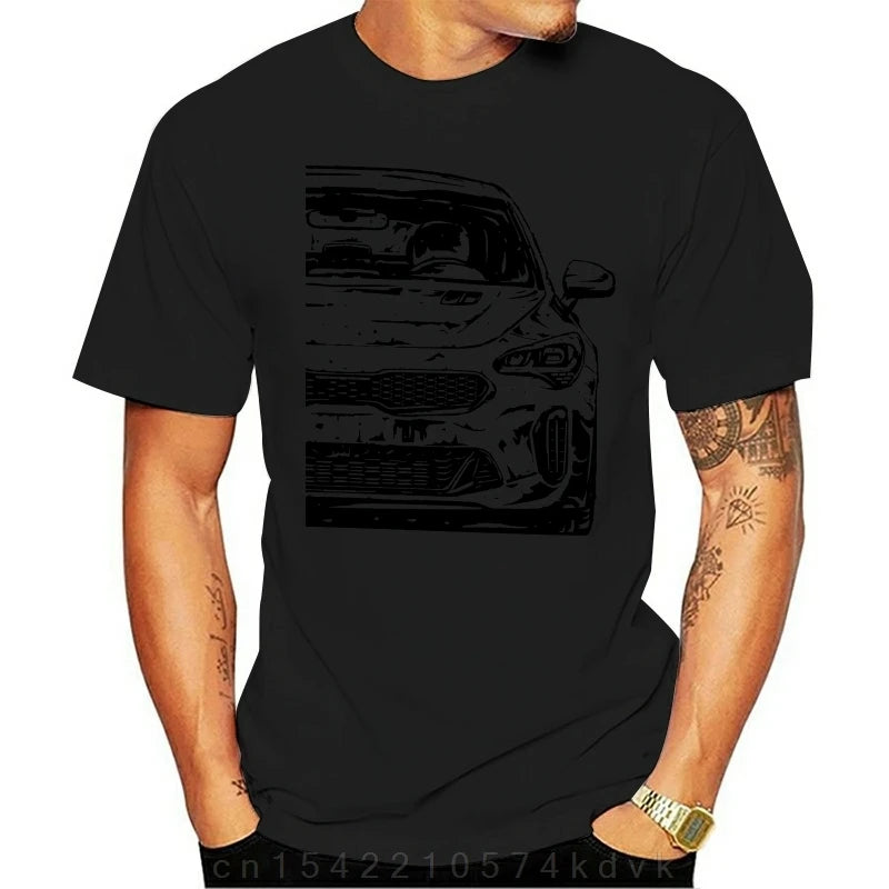 Kia StingerMeliert Leisure Fashion 100% cotton O-neck T-shirt