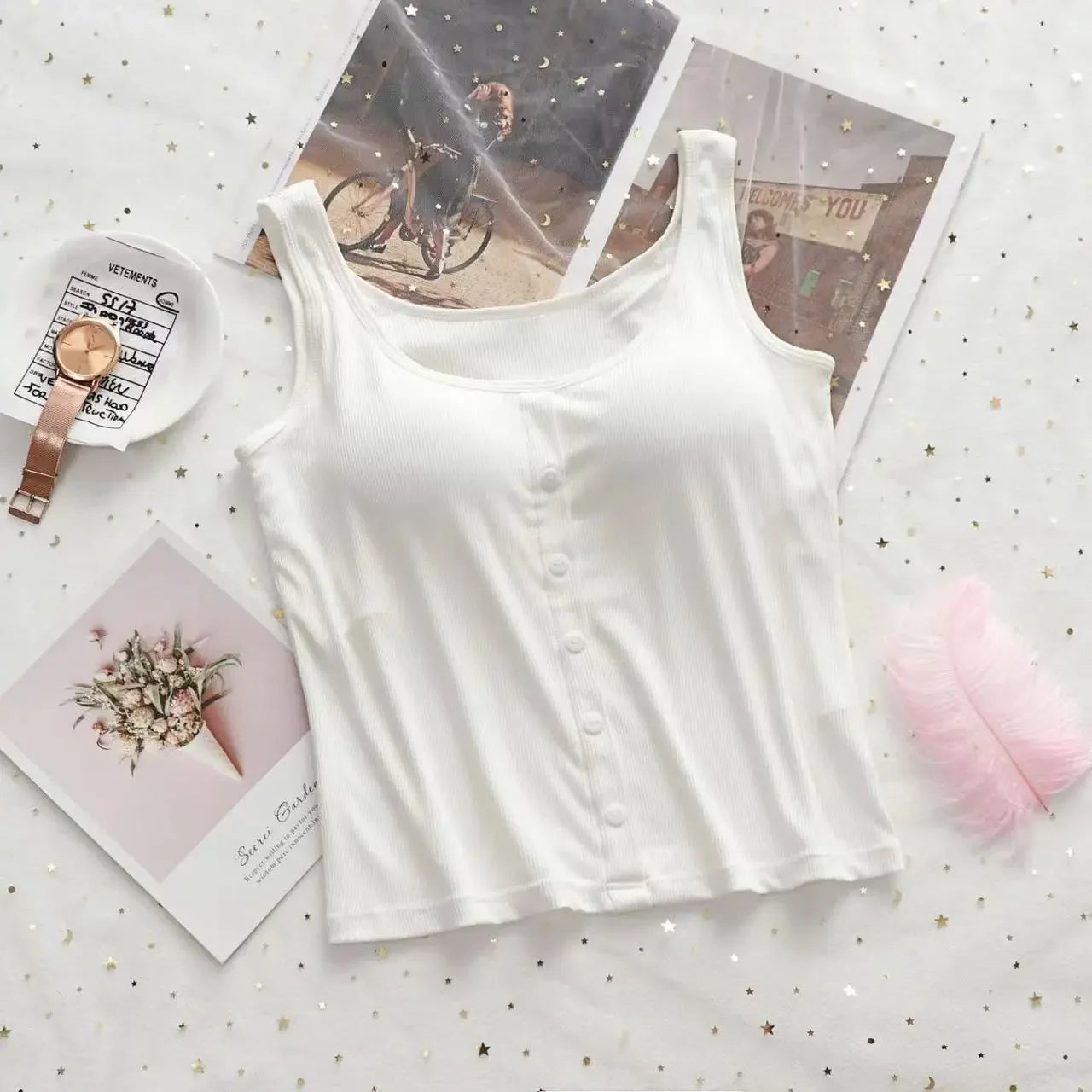 M-3XL For 35-75kg Modal Plus Size Women Camisole Top with Chest Pad Soft Comfortable Tank Tops