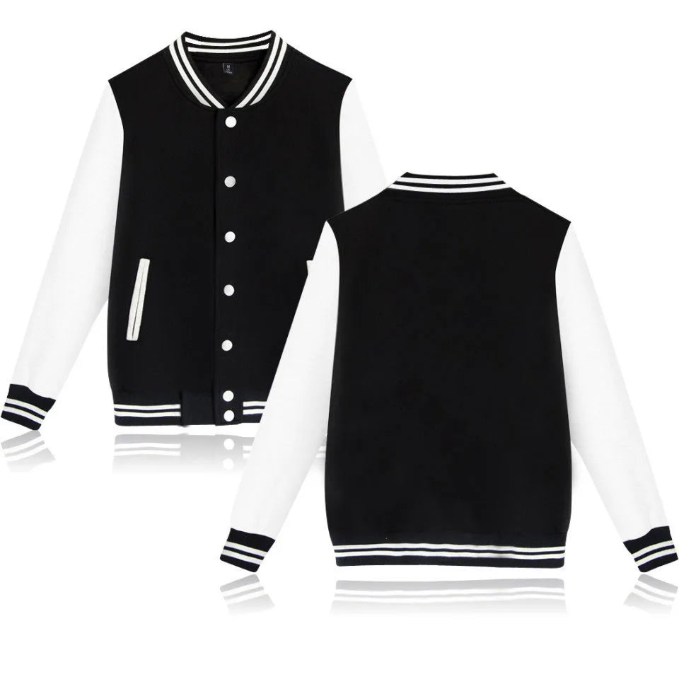 Customized Your Image logo Varsity Baseball Bomber Jacket Men Women Hip Hop Harajuku Jackets Kids Boys Girls Single Coats