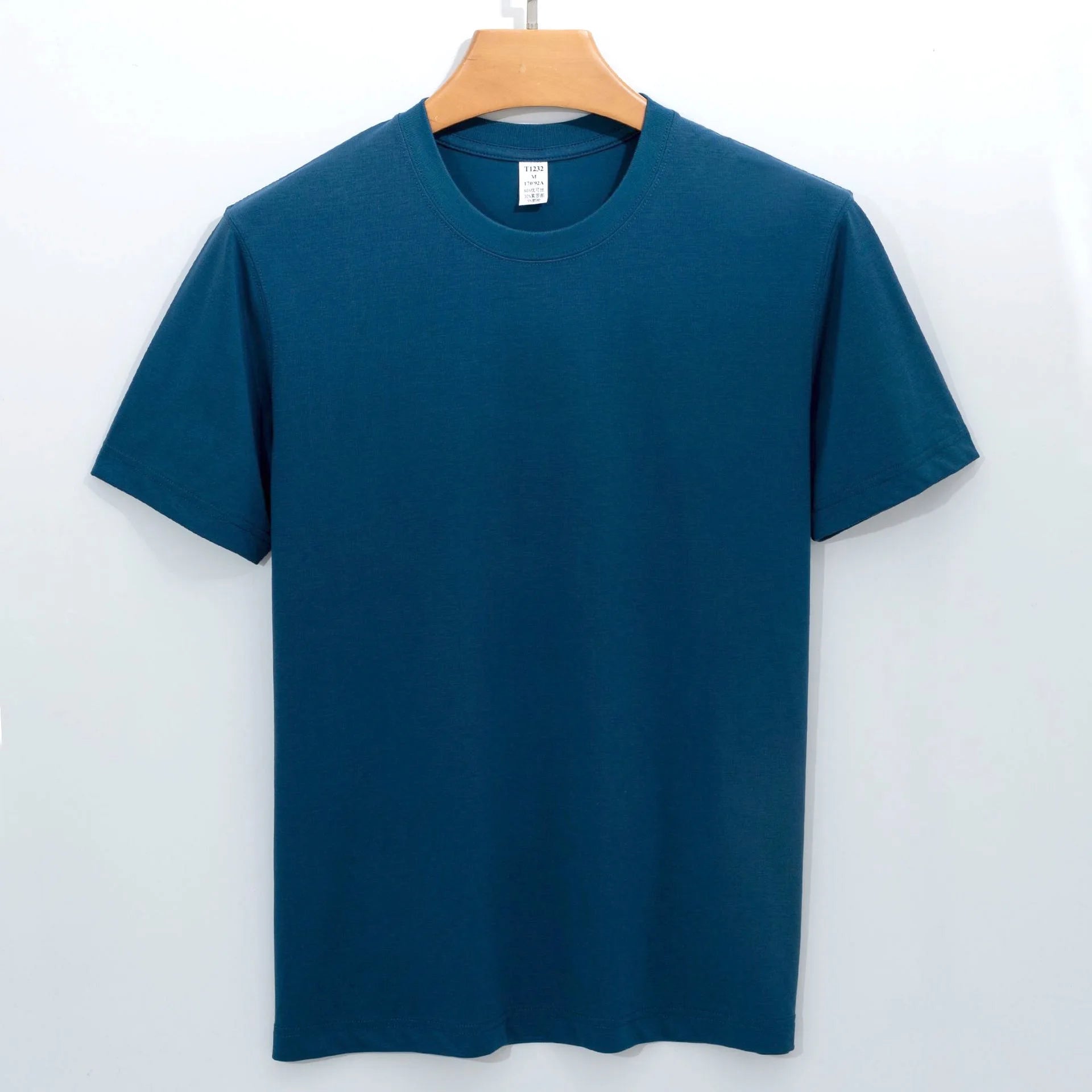 Man High Quality Modal Thin T-shirt XS-5XL Big Size Short Sleeve Pure Color Summer Top Basic Free Style  Antibacterial Tees