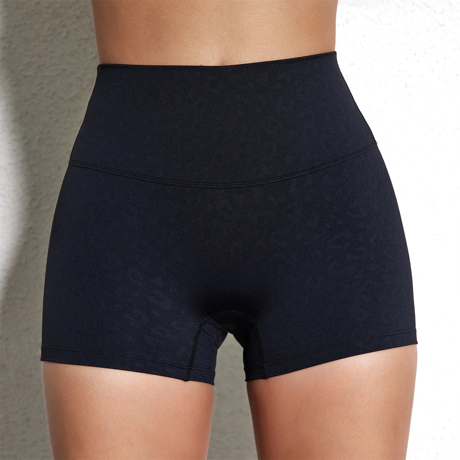 Solid Color Tight Compression Sport Short High Waist Yoga Ultrashort Legging Training Soft Women Gym Athletic Tight Squat Proof