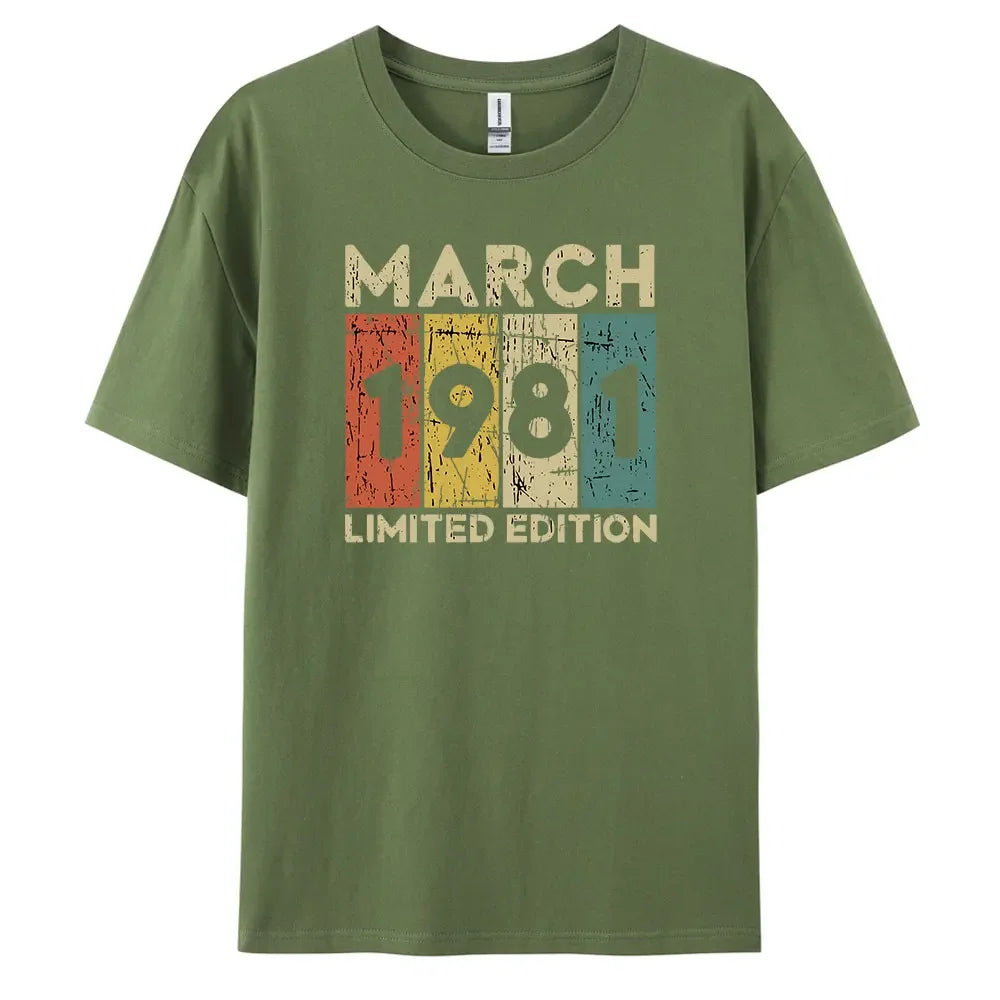 1981 Vintage Classic and Casual Cotton Tee for Men’s Summer Wardrobe