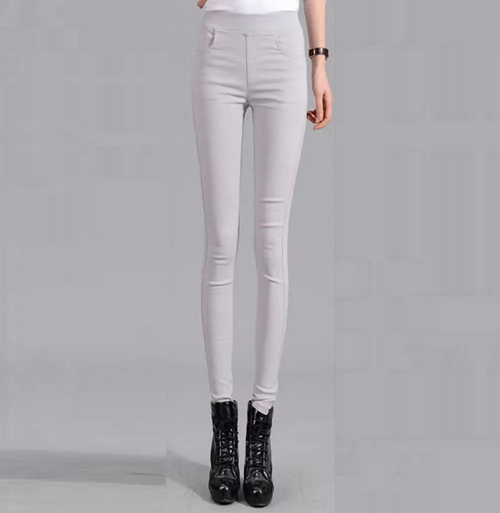 High Elastic Pants Womens  Pencil Push Up Butt Lifting Straight Comfort Korean Style XL Good Stretchy Trouses