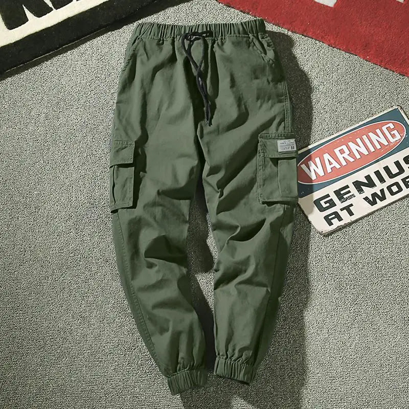 Camouflage Cargo Pants Men Cotton Streetwear Korean Hip Hop Joggers 7XL Loose Fit Casual Trousers Multi-Pockets Elastic Waist