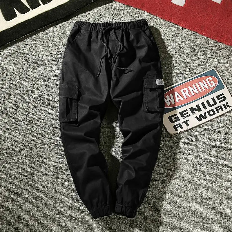 Camouflage Cargo Pants Men Cotton Streetwear Korean Hip Hop Joggers 7XL Loose Fit Casual Trousers Multi-Pockets Elastic Waist