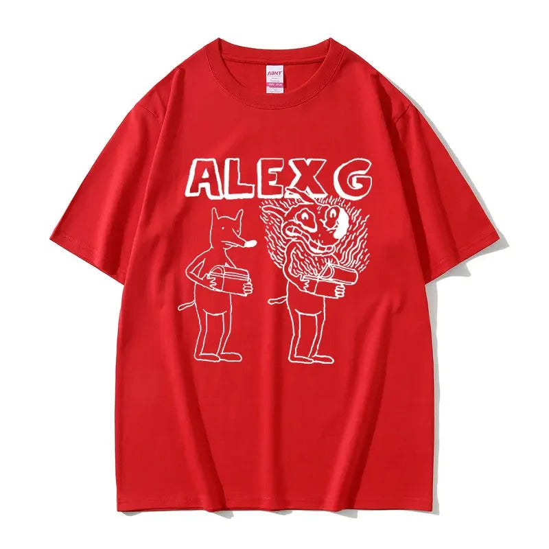 Singer Alex G Print T-shirt Male Summer Casual Tees Short Sleeve Men Women Fashion FunnyTshirt Unisex Vintage T Shirt