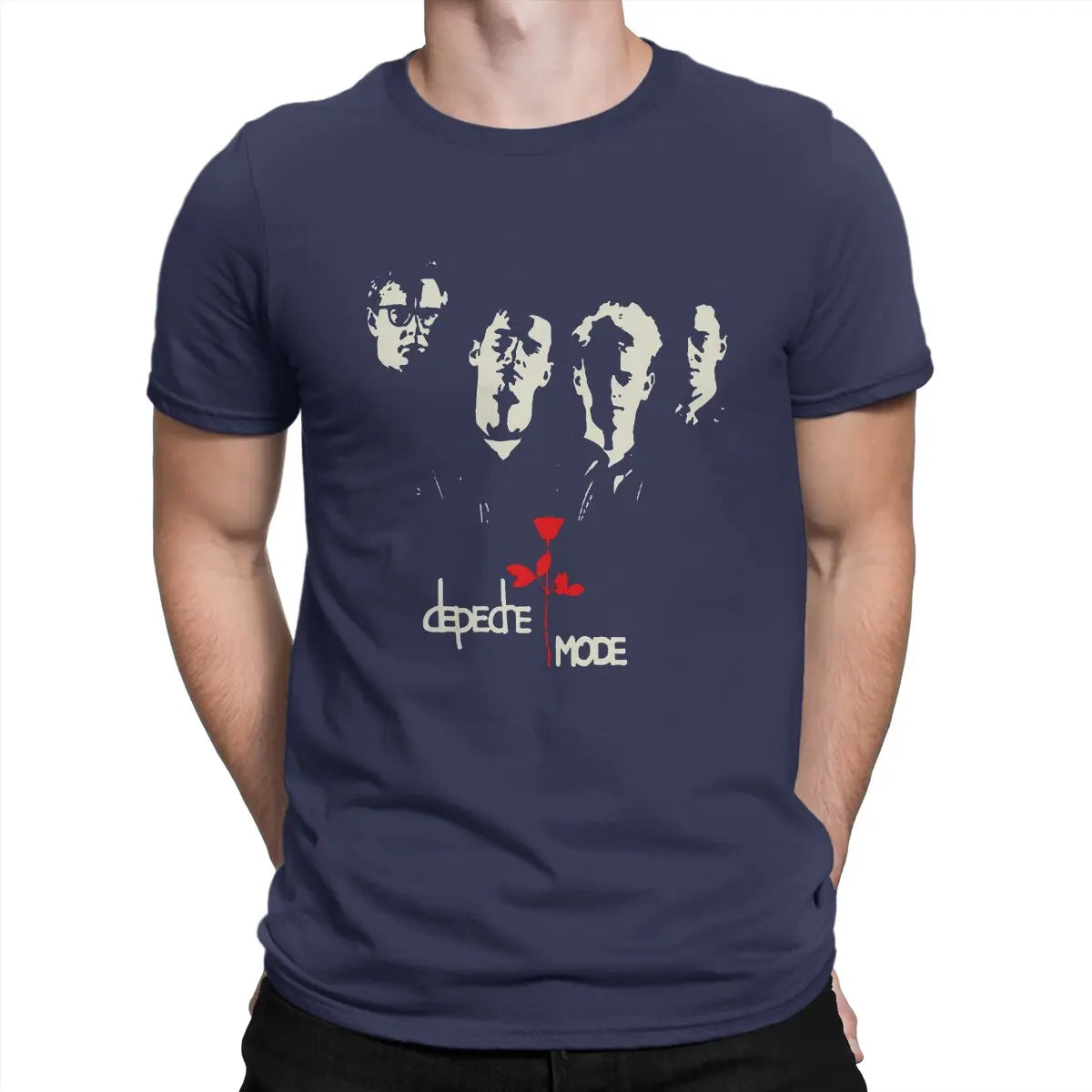 Men's T-Shirt Dmode Novelty Cotton Tee Shirt Short Sleeve Depeche Cool Mode T Shirt O Neck Tops 6XL